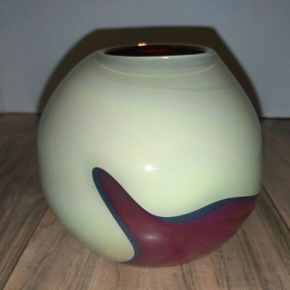 Glass Art Small Vase Multi Color Signed Patricia 5'in. - Picture 1 of 8